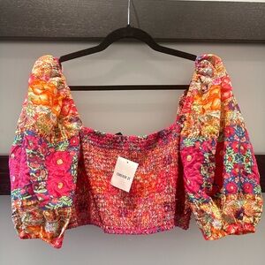 Forever 21 Woven Crop Top
